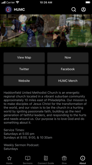 Tangkapan skrin Haddonfield UMC
