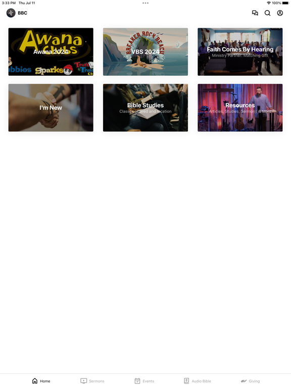 Brenham Bible Church iPad  Screenshots