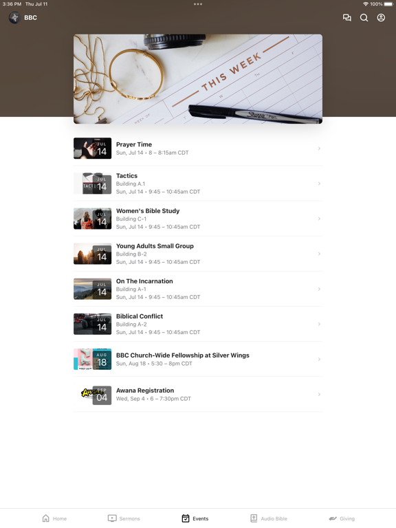 Brenham Bible Church iPad  Screenshots