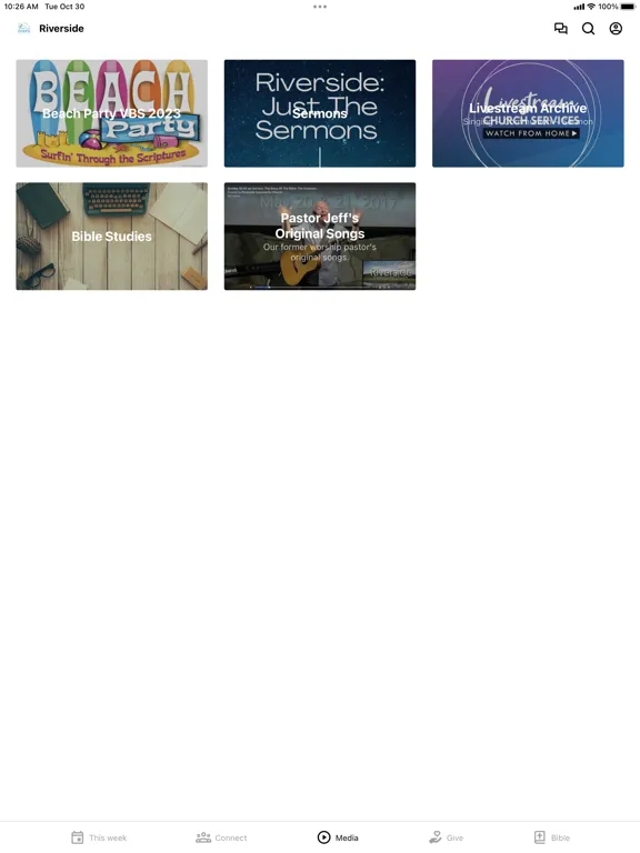 Riverside Community Church- AK iPad  Screenshots