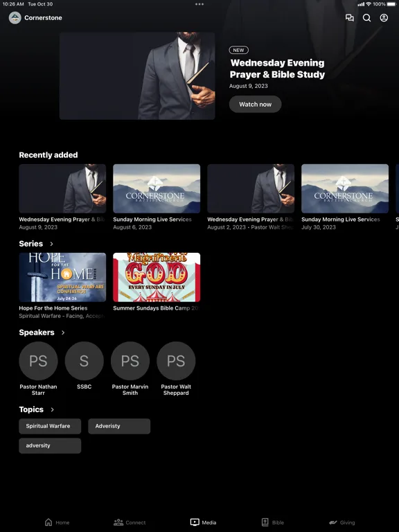 Captures d'écran de CBC Findlay Church iPad 