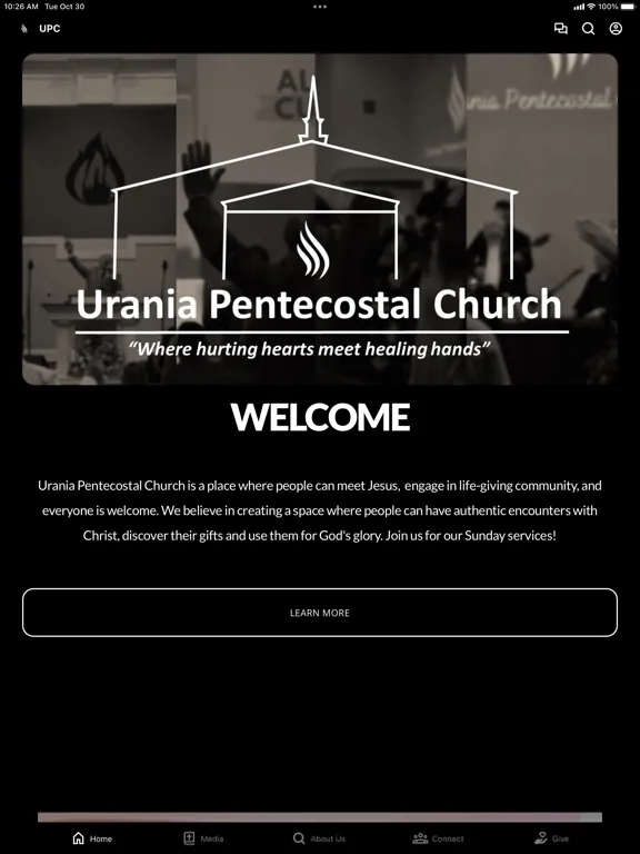 ภาพหน้าจอของ Urania Pentecostal Church iPad 