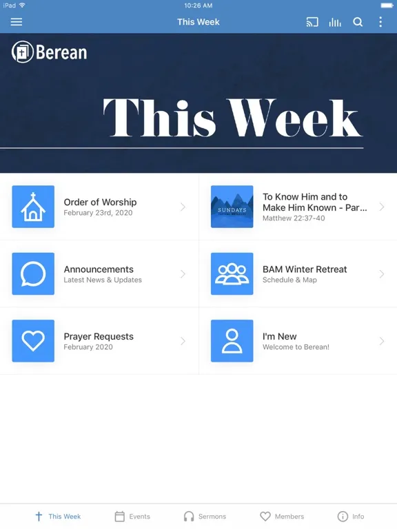 تصاویر Berean Community Church iPad 