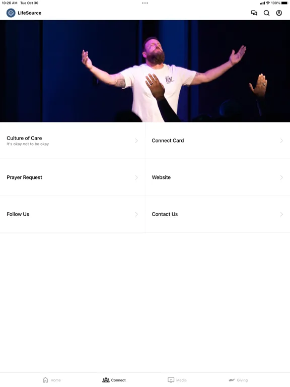 Tangkapan skrin LifeSource CC Lindale iPad 