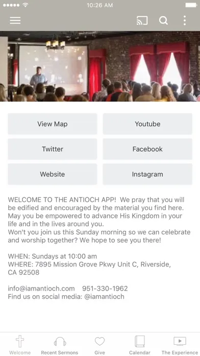 Tangkapan skrin Antioch Church, Riverside