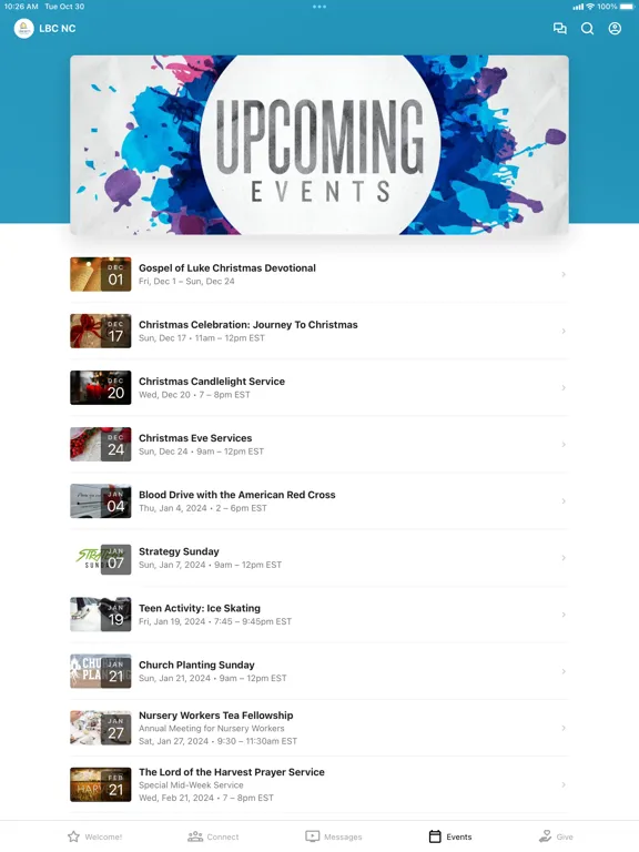 Liberty Baptist Church NC iPad  スクリーンショット