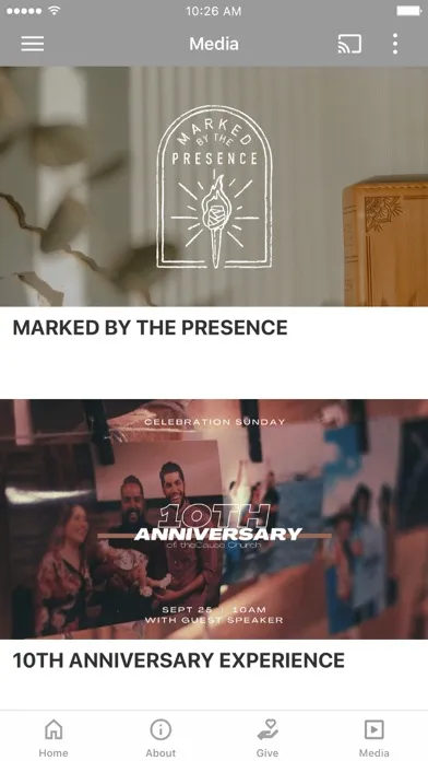 Tangkapan skrin theCause Church Sermons