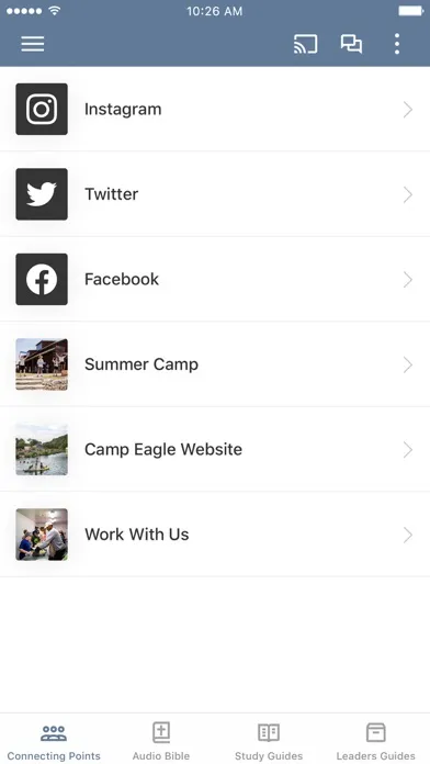 Capturas de tela do Camp Eagle Connect