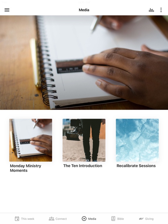 ภาพหน้าจอของ New Jersey Ministry Network iPad 