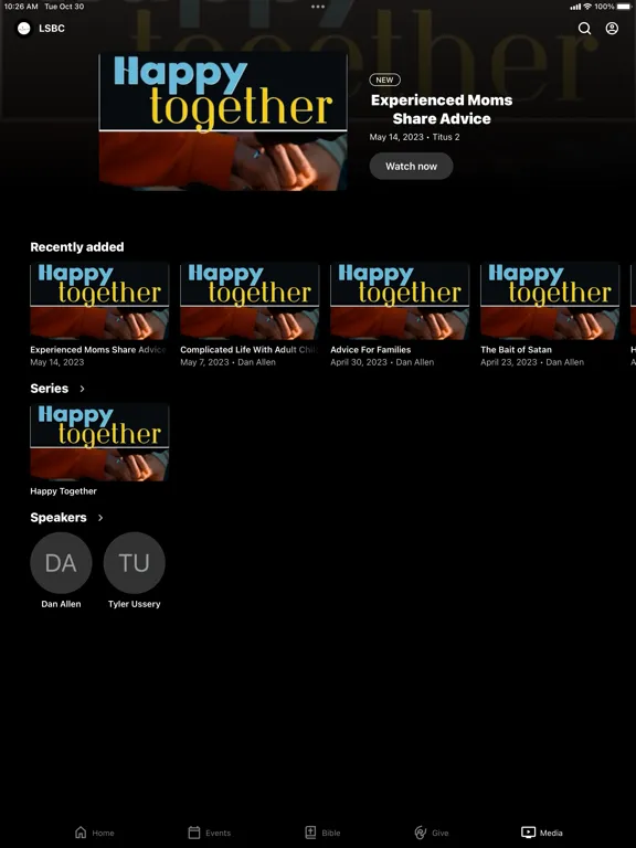 Zrzuty ekranu Leon Springs Baptist App iPad 