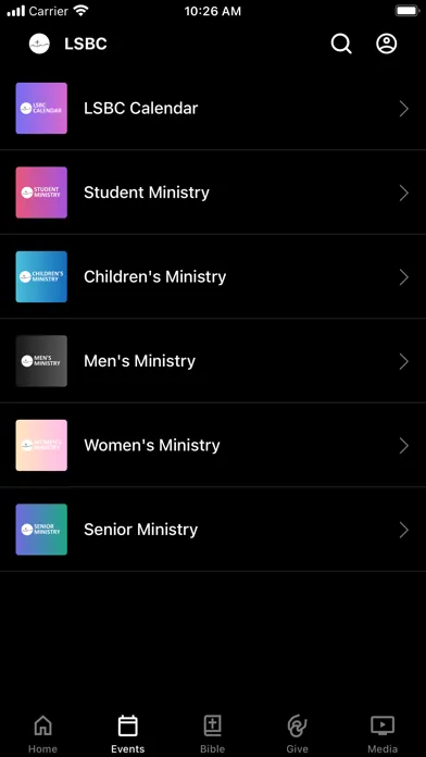 Zrzuty ekranu Leon Springs Baptist App