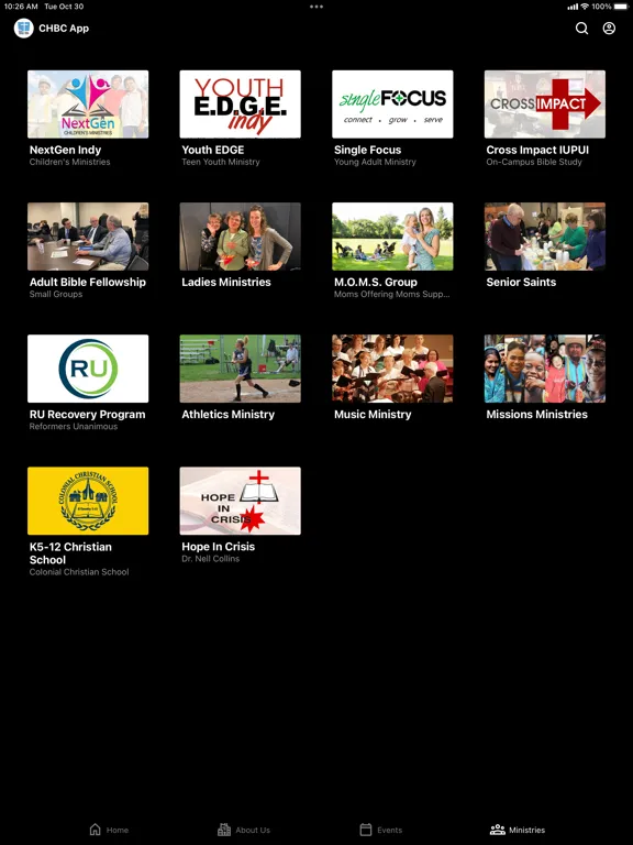 CHBC Church App iPad  Screenshots