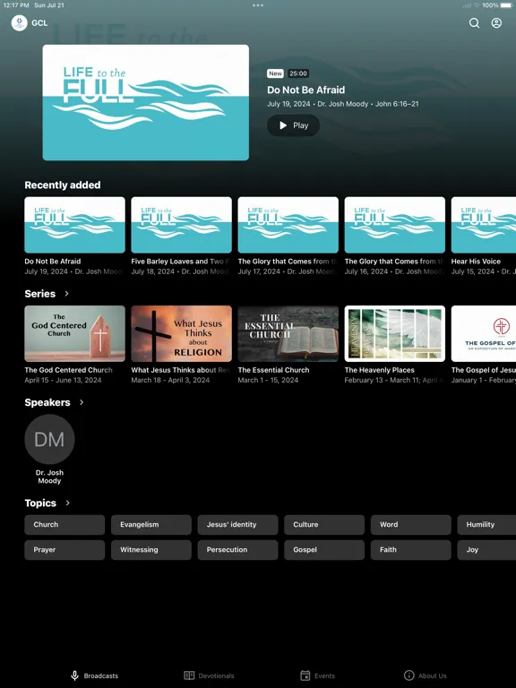 God Centered Life Ministries iPad  Screenshots