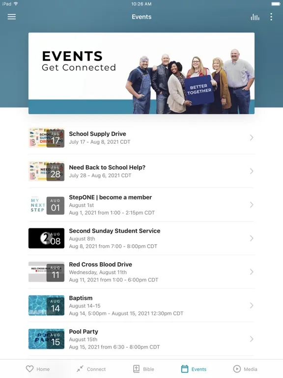 Capturas de pantalla de Rock Brook Church App iPad 