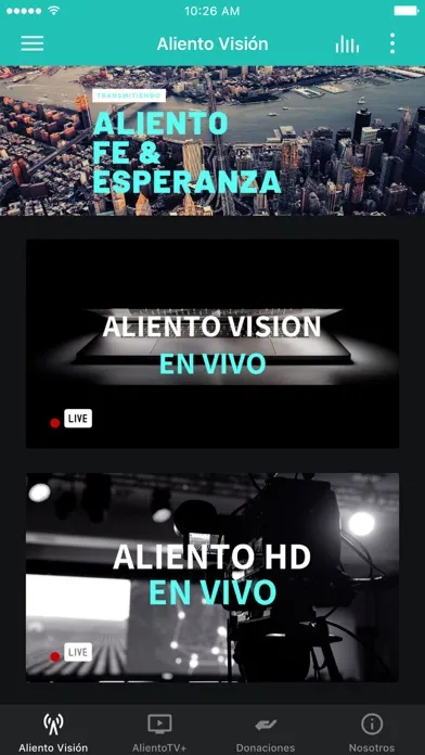 Captures d'écran de Aliento Vision TV Network