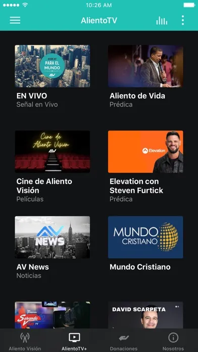 Captures d'écran de Aliento Vision TV Network