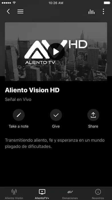 Captures d'écran de Aliento Vision TV Network