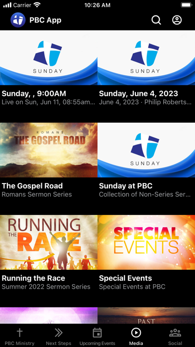 Captures d'écran de PBC Ministry