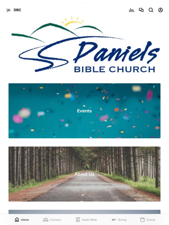 Ảnh chụp màn hình của Daniels Bible Church iPad 