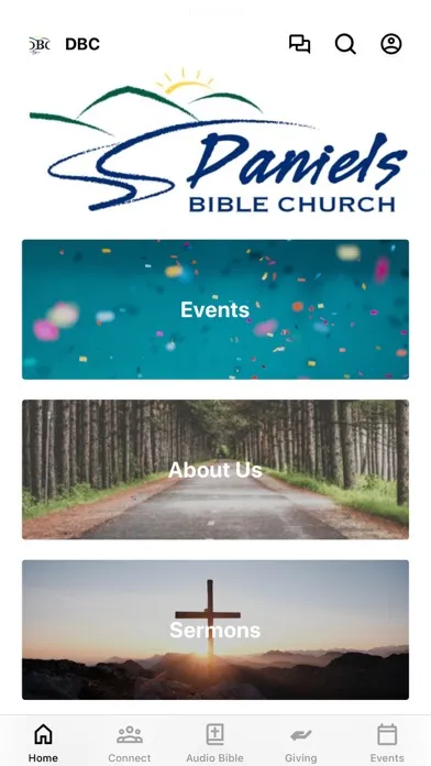 Capturas de tela do Daniels Bible Church