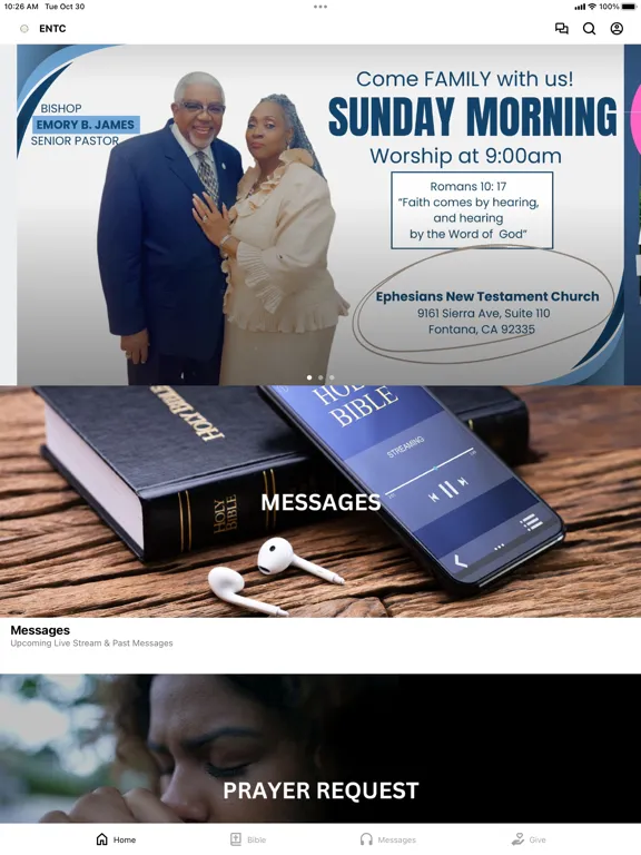 Ephesians New Testament Church iPad 应用截图