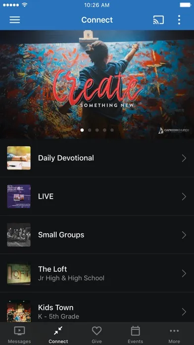 Ảnh chụp màn hình của Cape Cod Church App