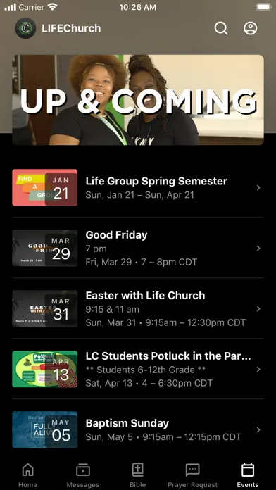 Tangkapan skrin Life Church of Houma