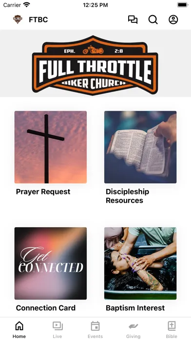 Ảnh chụp màn hình của Full Throttle Biker Church