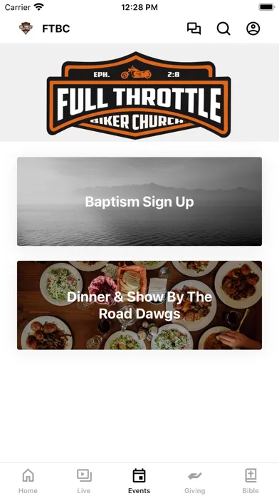 Ảnh chụp màn hình của Full Throttle Biker Church