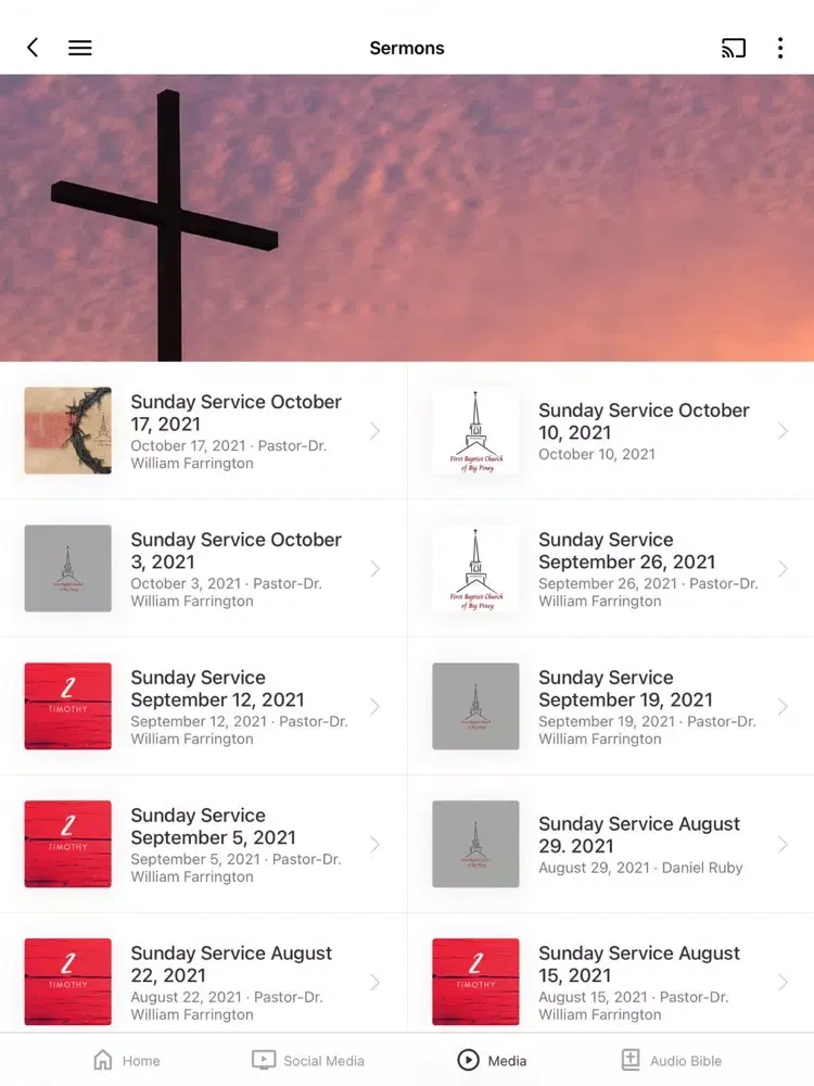Скриншоты First Baptist Church Big Piney iPad 