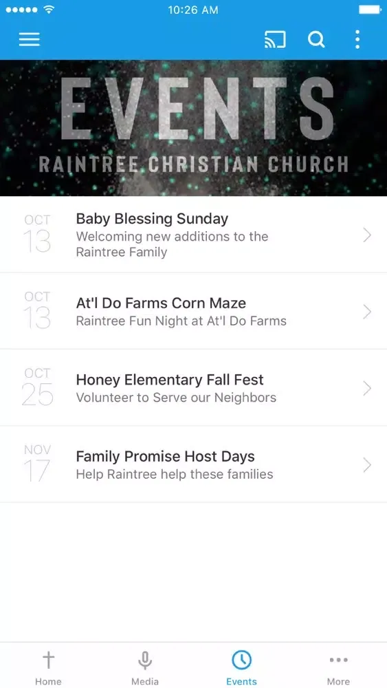 Tangkapan skrin Raintree Church