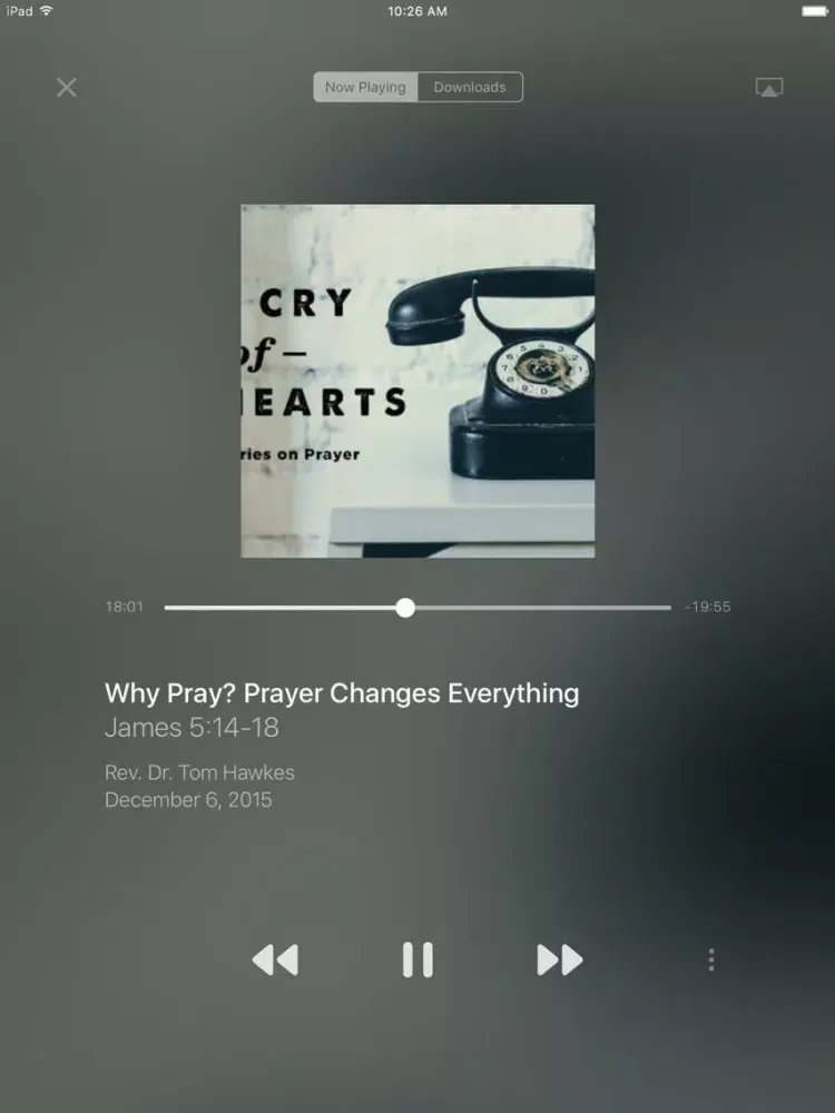 Tangkapan layar Uptown Church, PCA iPad 