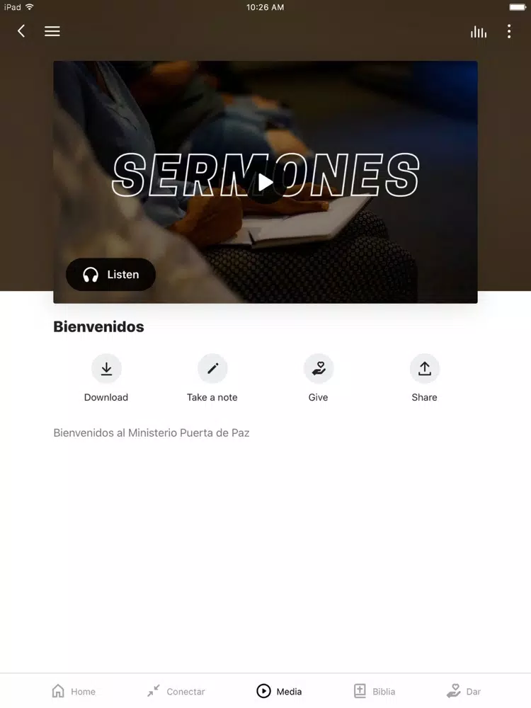 Ministerio Puerta de Paz iPad  Screenshots