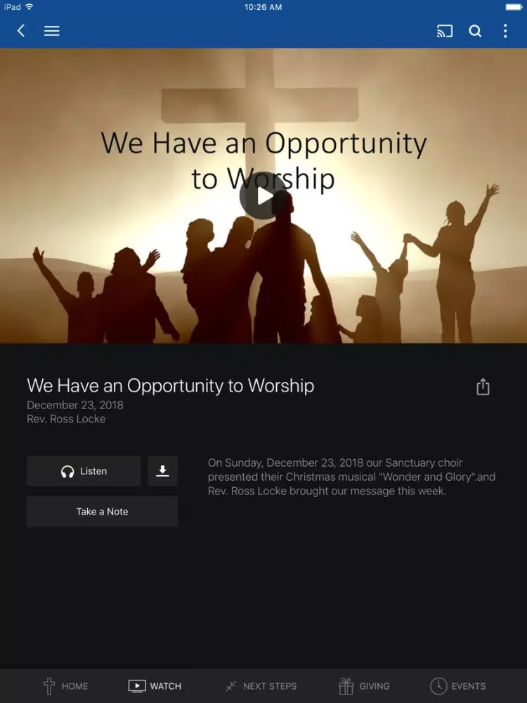 West Hills Baptist Church iPad 應用截圖