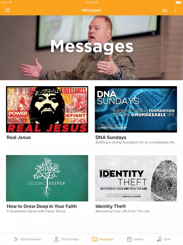 Ảnh chụp màn hình của Christ Fellowship Tampa Church iPad 