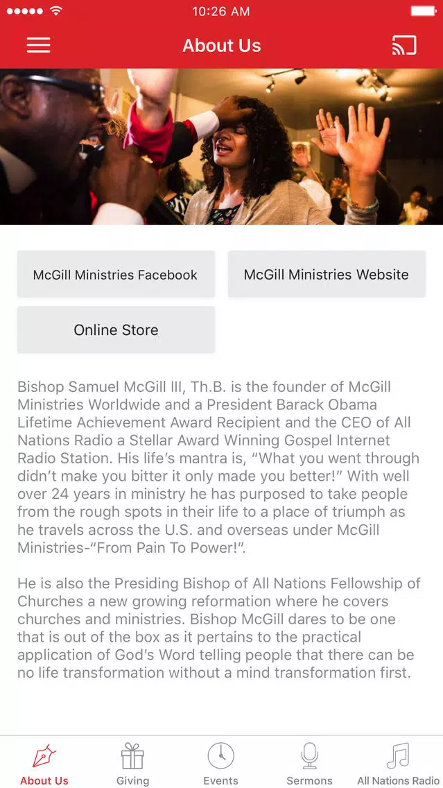 McGill Ministries Worldwide Screenshots