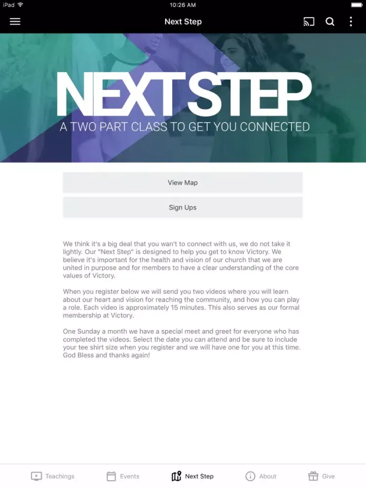 Victory Church Fort Worth iPad  스크린샷