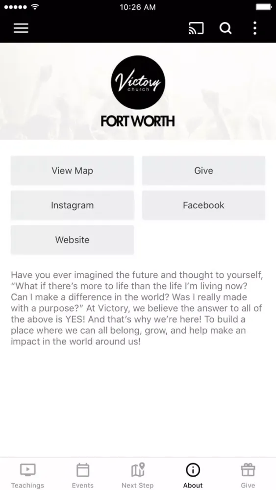 Victory Church Fort Worth 스크린샷