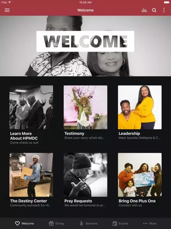 Capturas de tela do High Praise Ministries iPad 