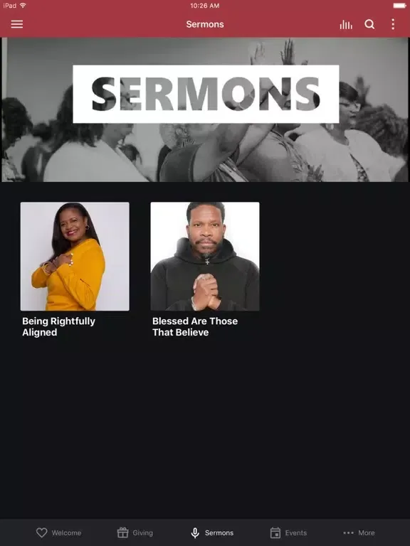 Capturas de tela do High Praise Ministries iPad 