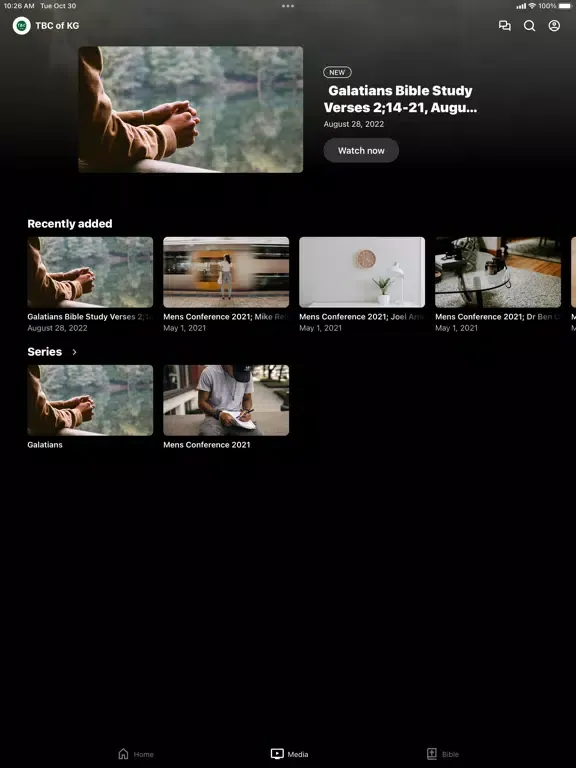 Capturas de tela do Tabernacle Baptist of KG iPad 