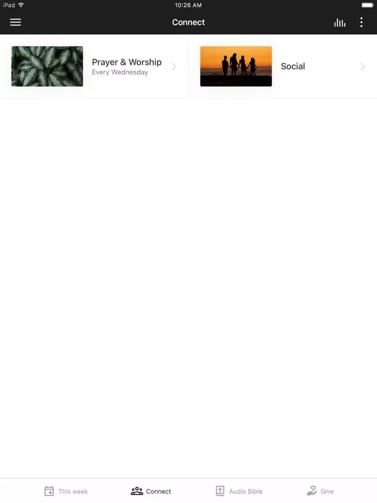 ภาพหน้าจอของ The Gathering Place WYO iPad 