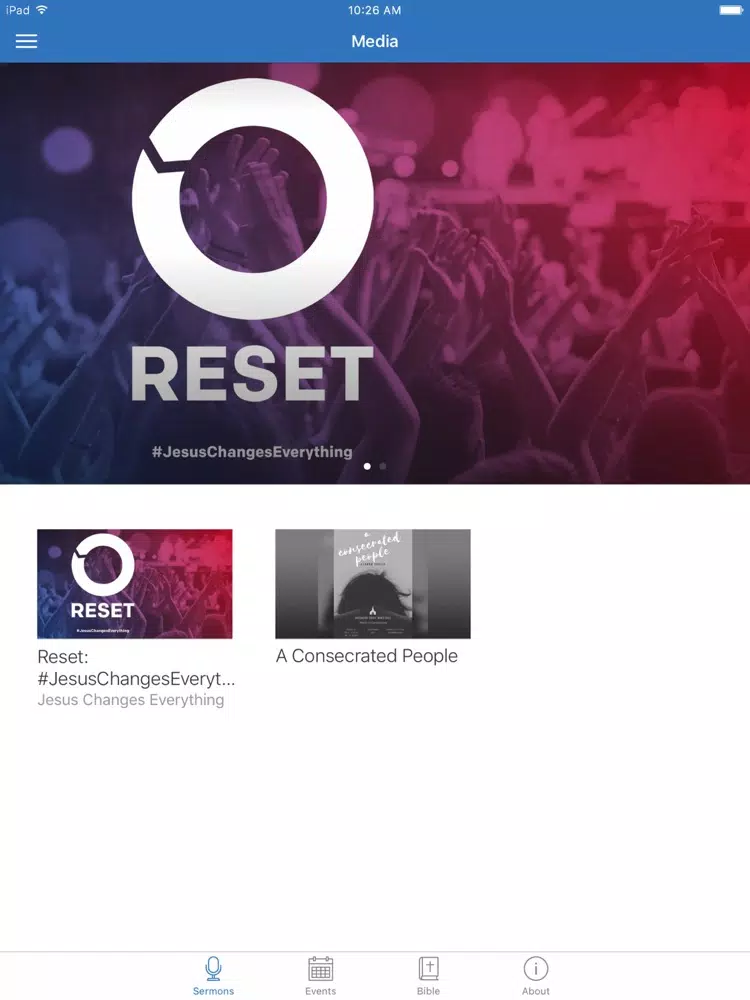 Tangkapan skrin Abounding Grace Ministries iPad 