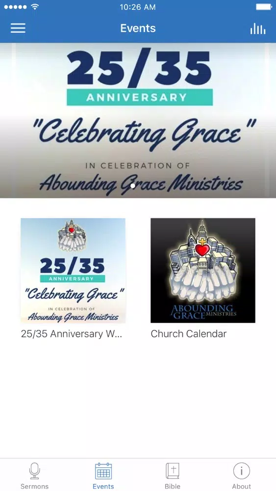 Tangkapan skrin Abounding Grace Ministries