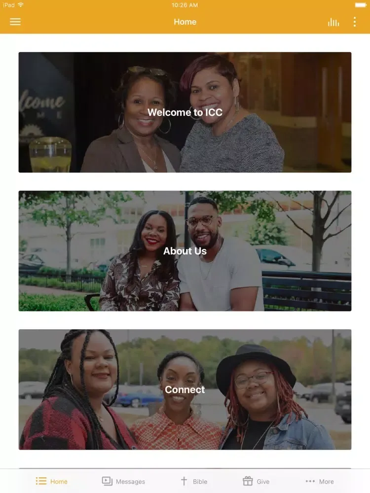 ภาพหน้าจอของ iNgage Community Church iPad