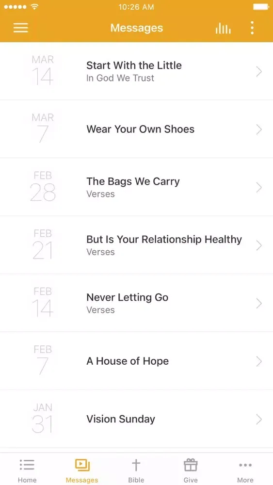 ภาพหน้าจอของ iNgage Community Church