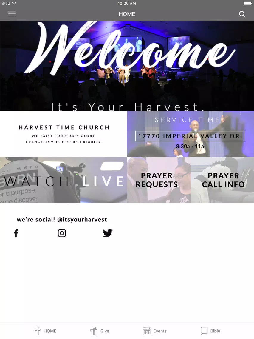 Harvest Time Church iPad  Screenshots