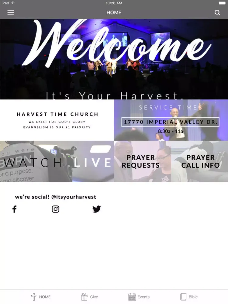 Harvest Time Church iPad  スクリーンショット