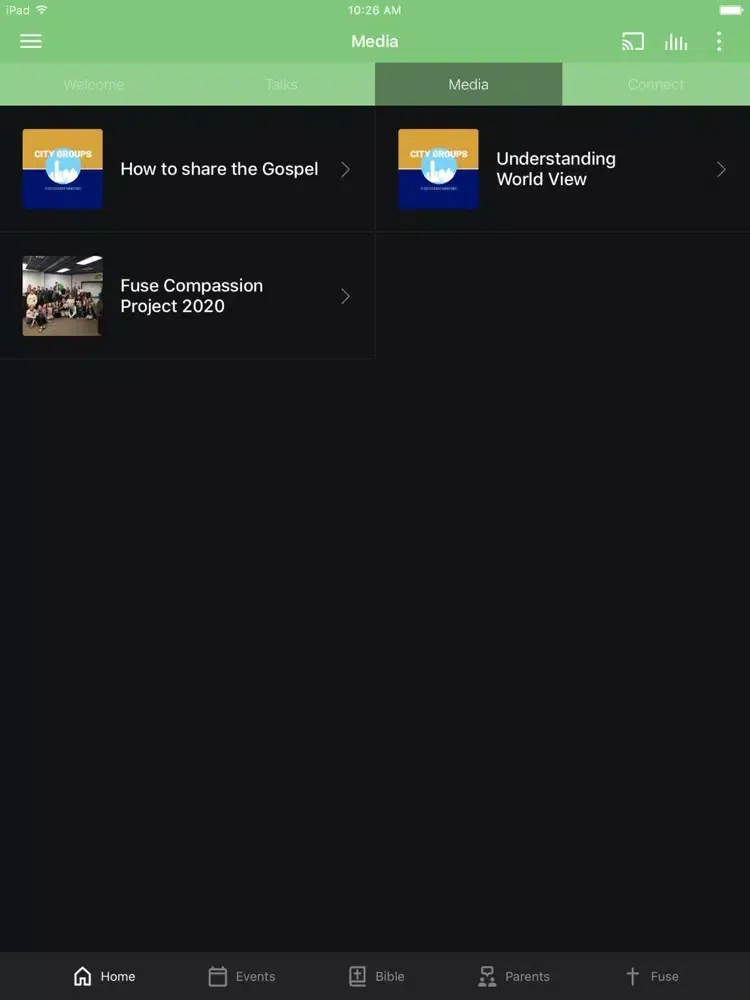 Скриншоты Fuse Student Ministries iPad 