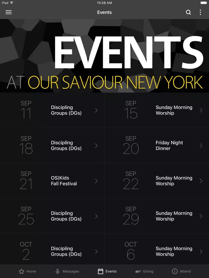 Our Saviour New York iPad  Screenshots